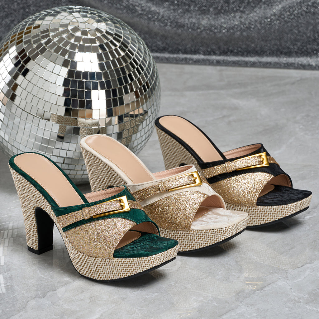 Elegant Women'S Color-Blocked Fashionable High-Heeled Sandals, Women Shoes
