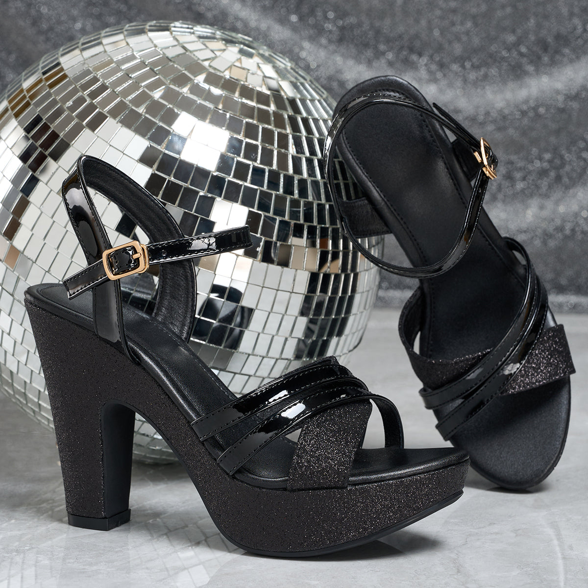 Elegant Women'S Metallic Sequined Party Wedding Shoes, Casual High-Heeled Sandals., Women Shoes