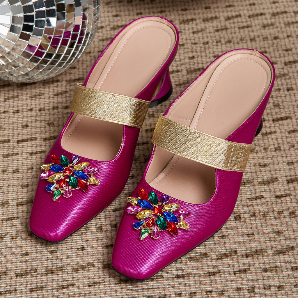 Elegant Women's High Heel Sandals, Fashionable Non-Tiring Thick Heel Slippers with Toe Cover, Suitable for Weddings, Balls, Parties, Casual Outdoor Wear, Women Shoes