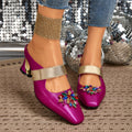 Elegant Women's High Heel Sandals, Fashionable Non-Tiring Thick Heel Slippers with Toe Cover, Suitable for Weddings, Balls, Parties, Casual Outdoor Wear, Women Shoes