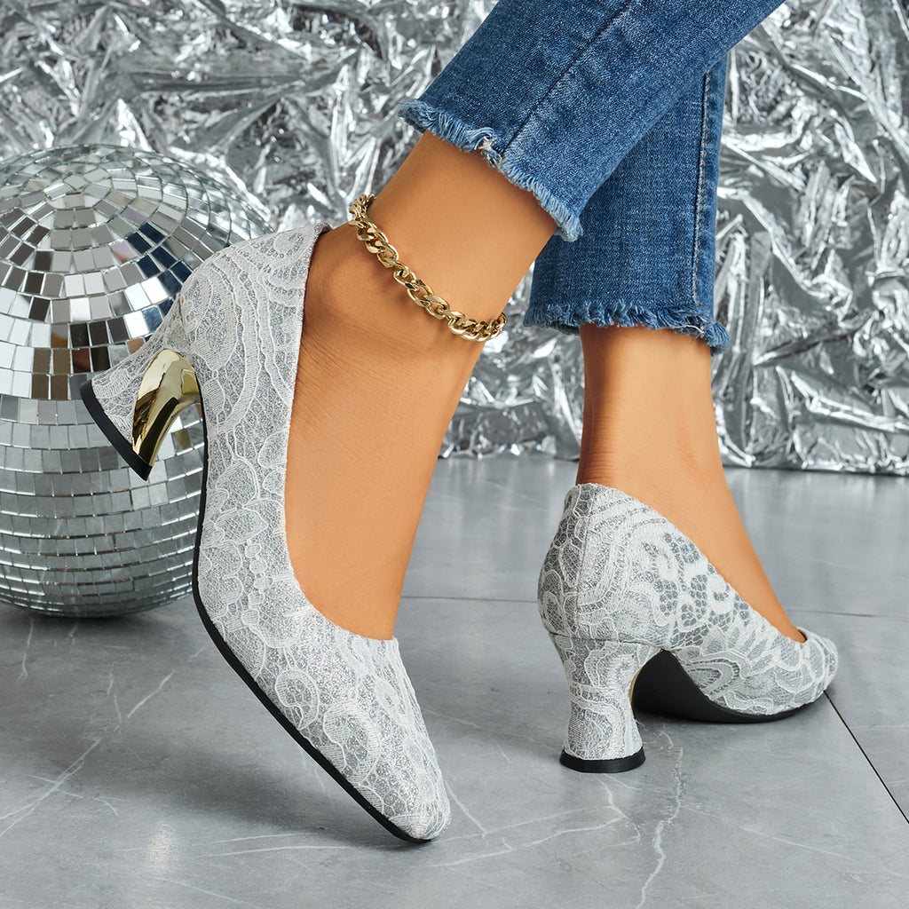 Elegant Women's Fashion Mule Square-Toe High Heels, Comfortable High Heel Chunky Heel Casual Versatile Style, Suitable for Work, Casual, Professional, Party, and Wedding, Women Shoes