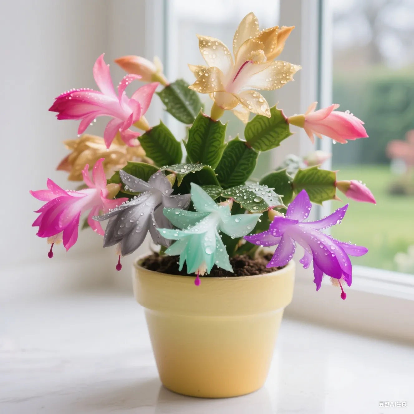 🌸 Mix Colors Schlumbergera Seeds – Easy-Care Blooms in Every Shade. Even in Winter ❄️🌈