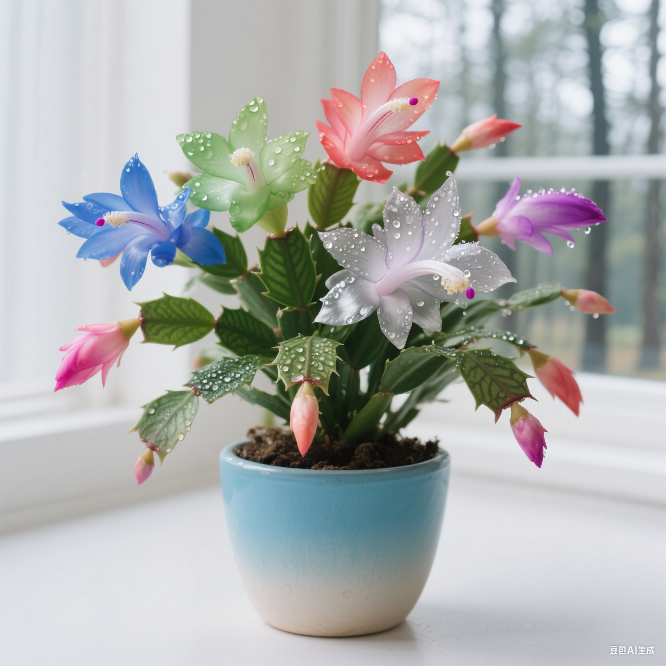 🌸 Mix Colors Schlumbergera Seeds – Easy-Care Blooms in Every Shade. Even in Winter ❄️🌈