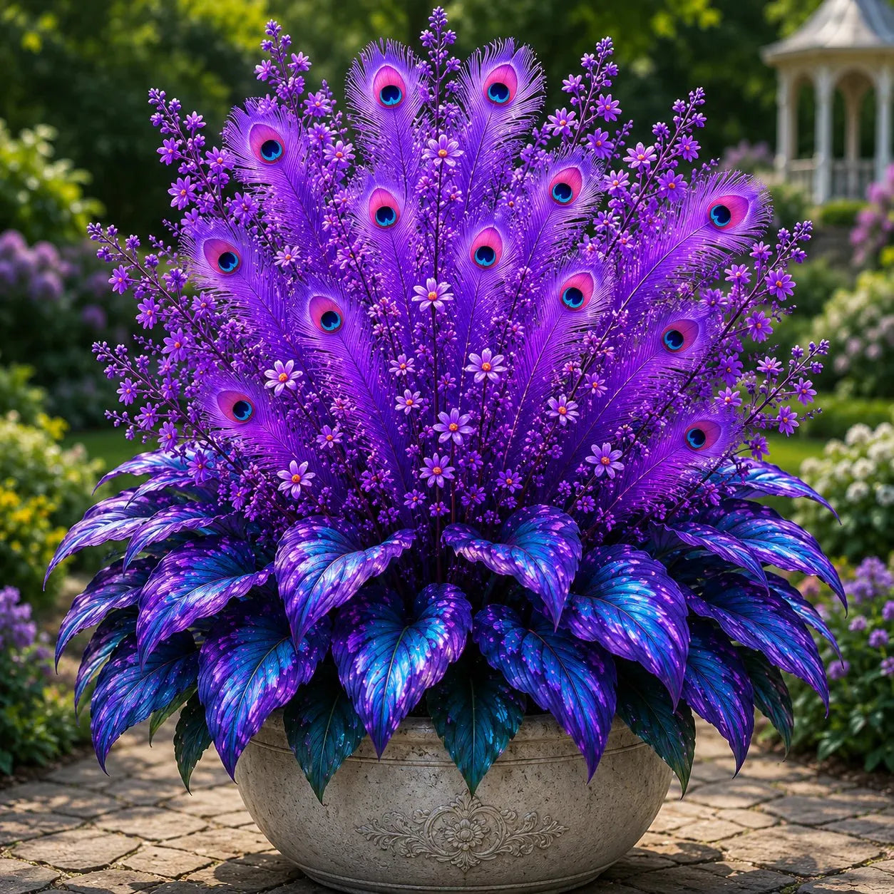🔥LAST DAY SALE 49% OFF-🏠🤗 Peacock Flame Hosta Seeds💥 Stunning Colors That Brighten Any Space