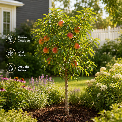 Blood-Forming Red Peach Tree Sapling — Grafted 3-Year Sapling