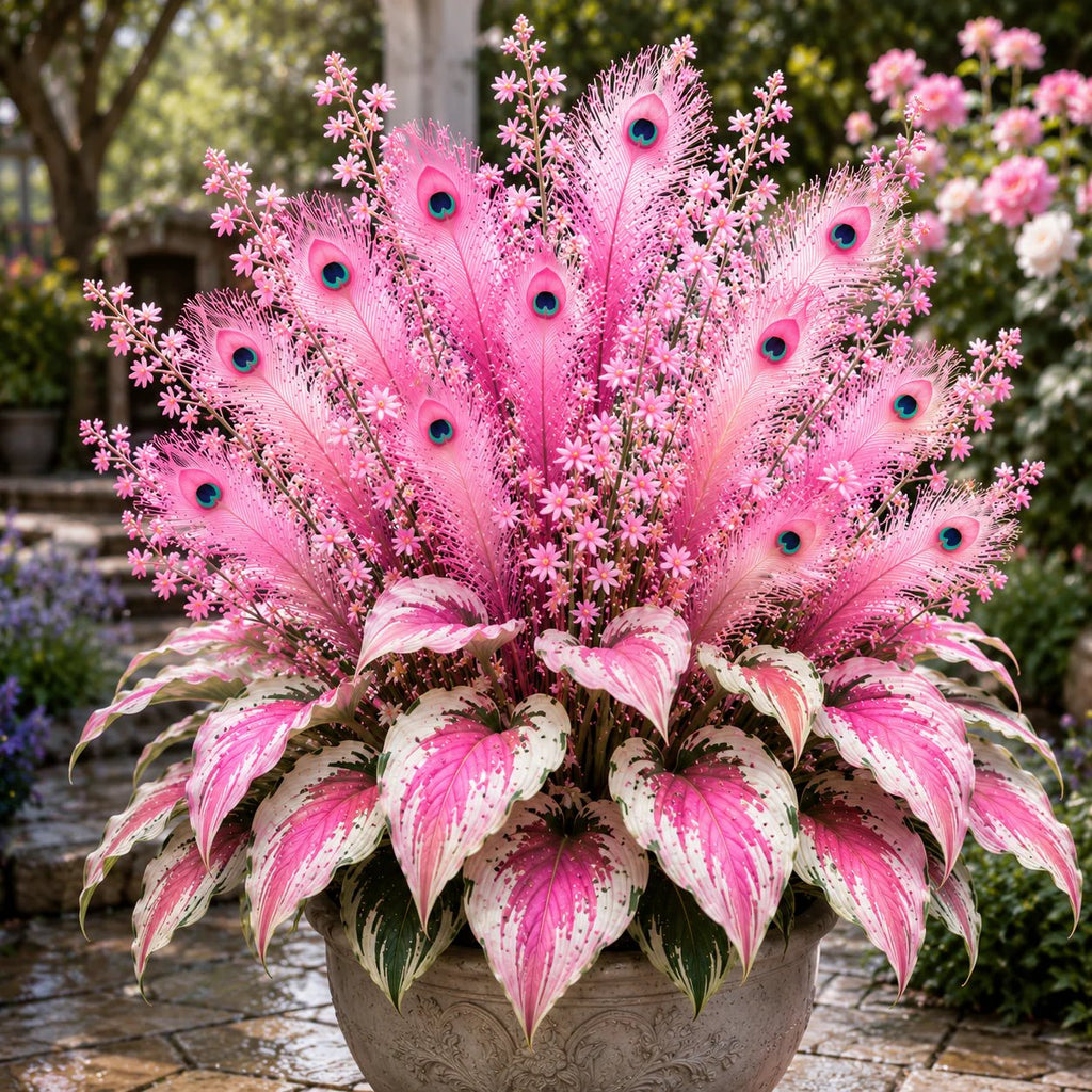 🔥LAST DAY SALE 49% OFF-🏠🤗 Peacock Flame Hosta Seeds💥 Stunning Colors That Brighten Any Space
