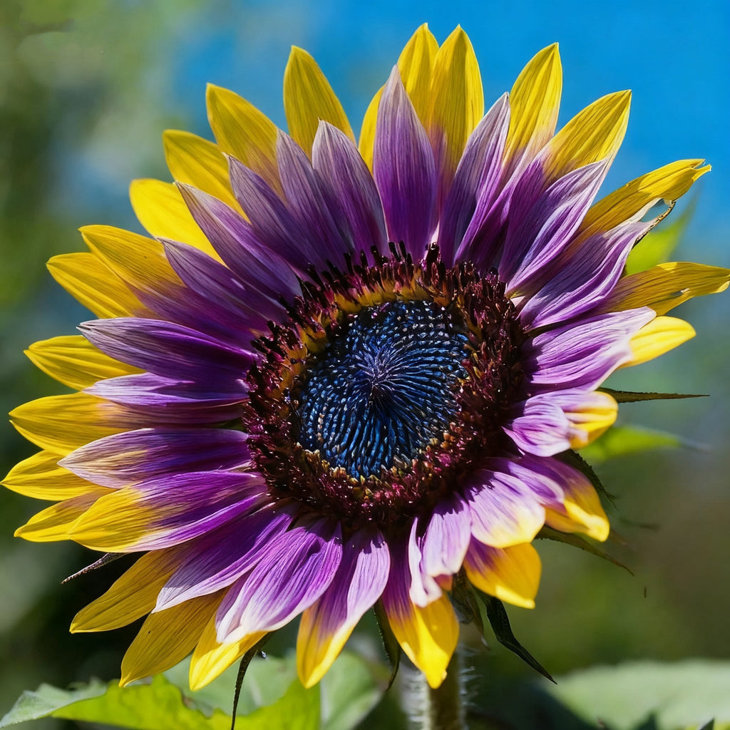 🌌🔥 Blue Flame Sunflower Seeds – The Rarest Sunflower You'll Ever Grow! 🌻
