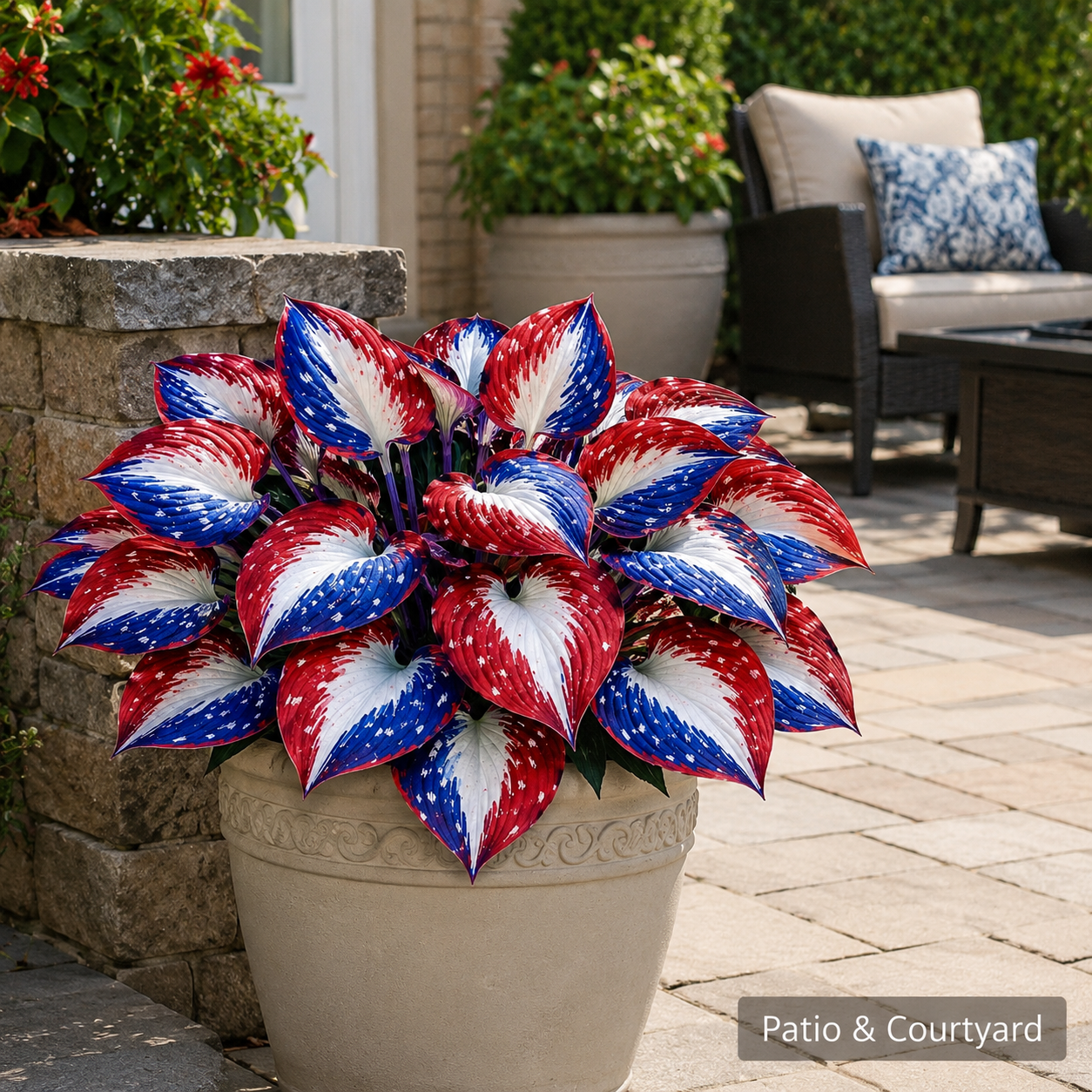 🔥Celebrate America's 250th 🌱UV Resistant Artificial Independence Day Hosta Decor suit🇺🇸