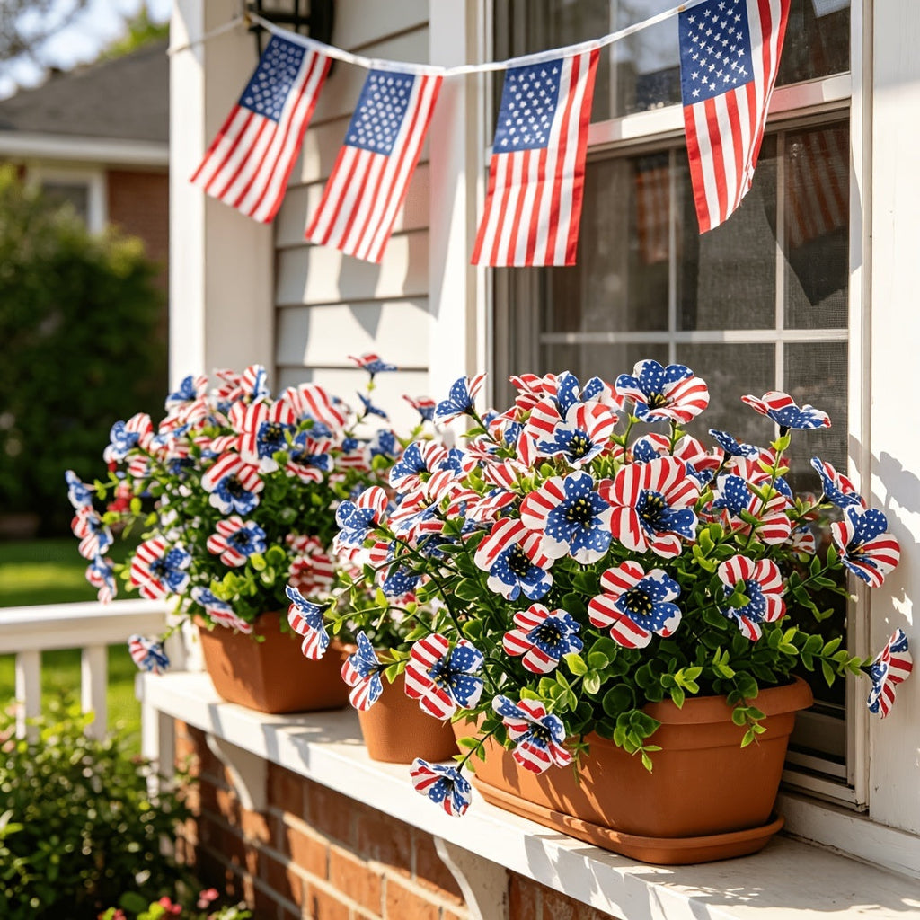 🔥4th of July Hot Sale 60% Off 🔥 Patriotic Red White Blue Artificial Flowers💐