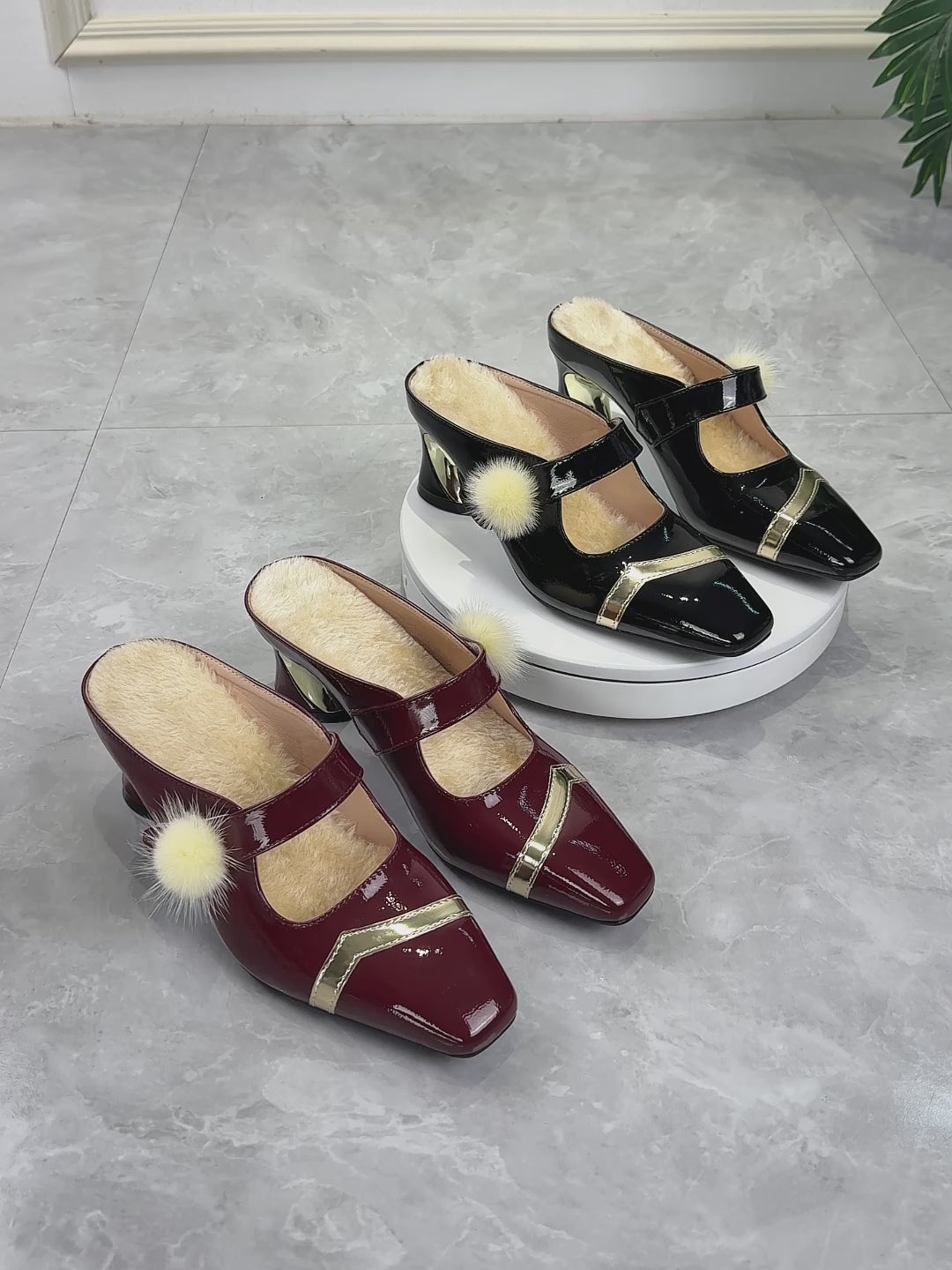 Elegant Women'S High-Heeled Sandals with a Stylish Chunky Heel And Furry Design, Suitable for Weddings, Parties, Proms, And Any Outdoor Travel Occasions., Women Shoes
