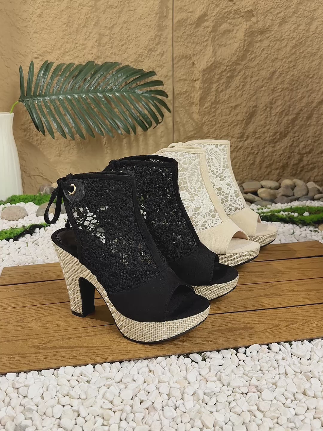 Elegant Bohemian-style Mid-calf Women's Sandals with Embroidery and Lace-up Design, Featuring a Thick Platform and High Heel for Comfort and Style. Suitable for Banquets, Parties, Work, and Various Occasions, Women Shoes