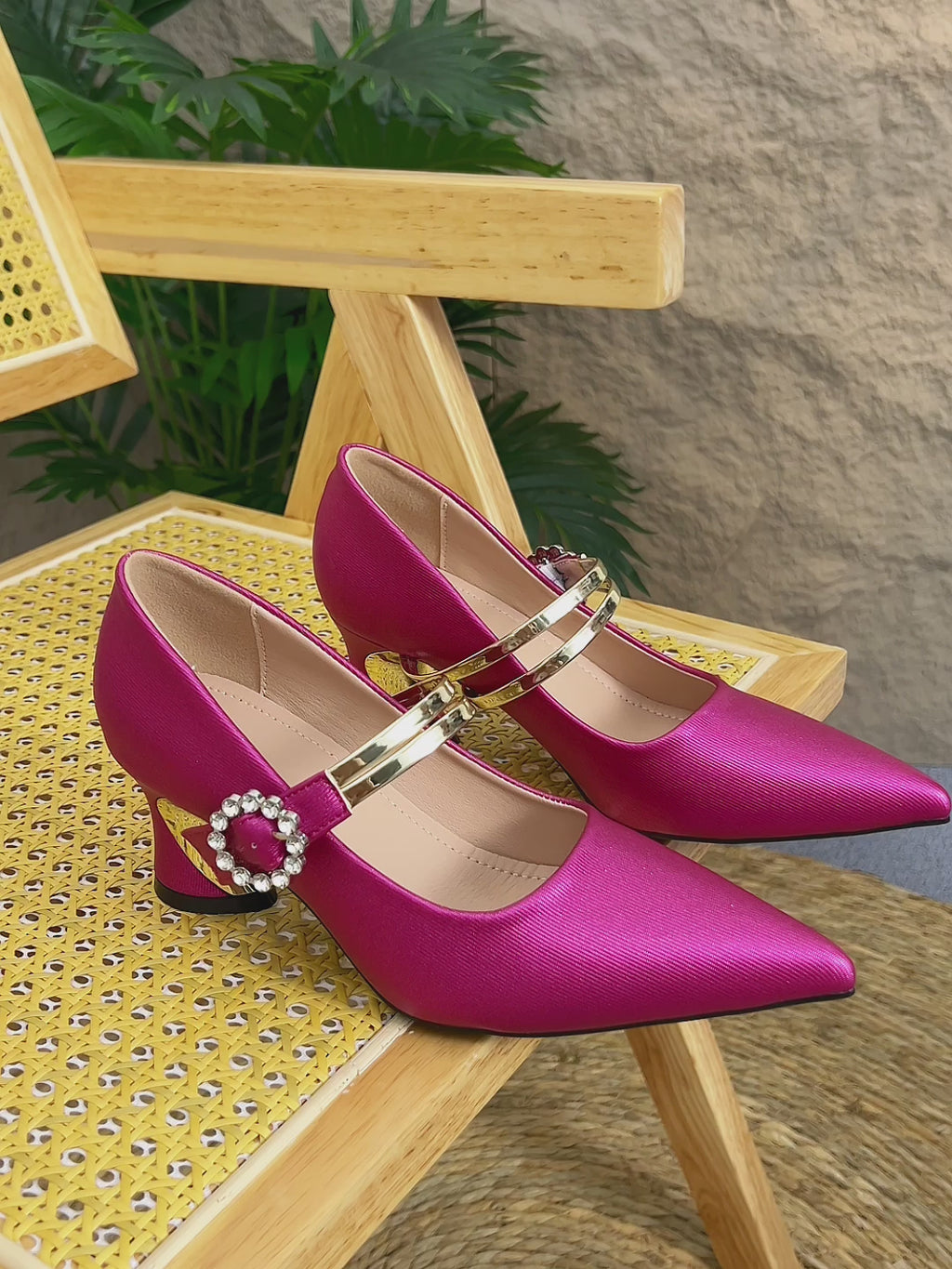Elegant Ladies Casual Pointed High Heel Mules Comfortable Thick Heels All-match Style Suitable for Travel and Nightclub Parties, Women Shoes