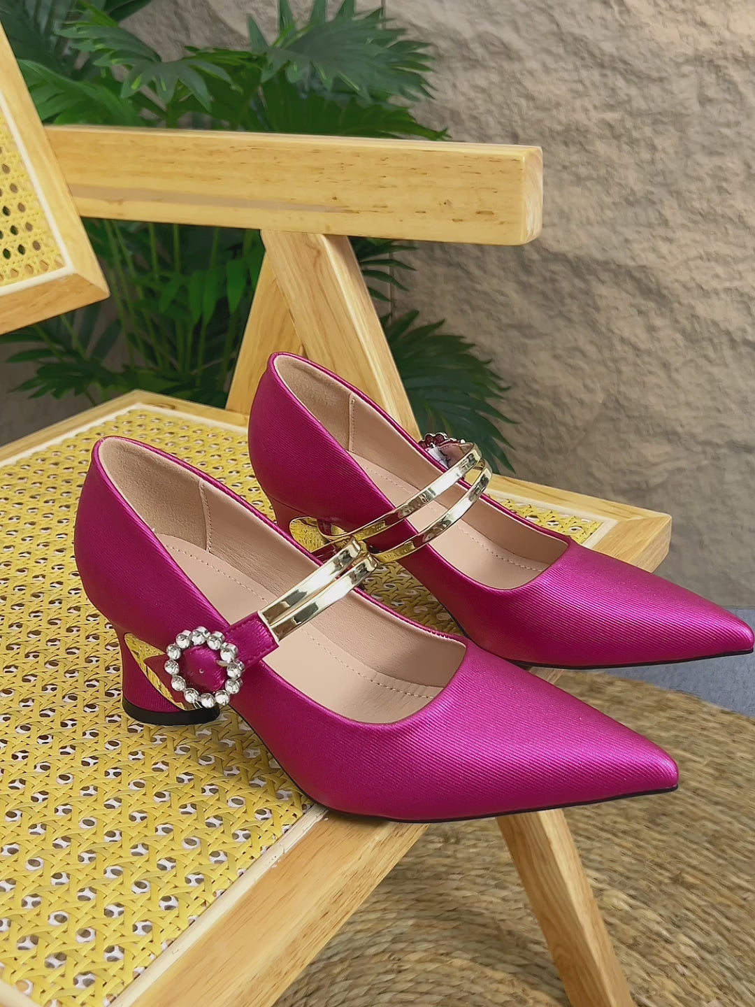 Elegant Ladies Casual Pointed High Heel Mules Comfortable Thick Heels All-match Style Suitable for Travel and Nightclub Parties, Women Shoes