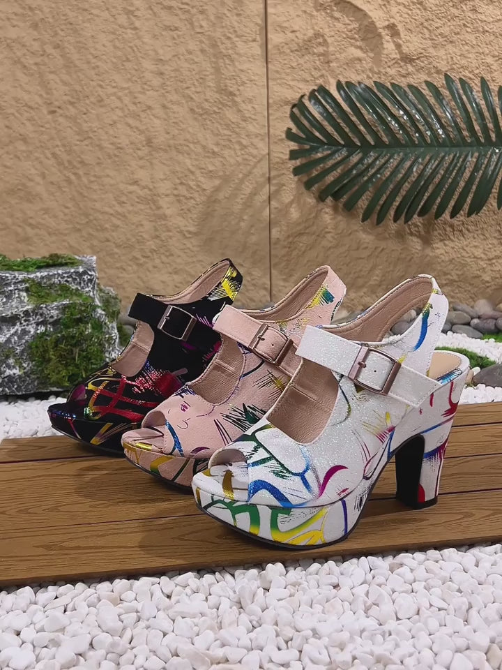 Summer New Fashion Versatile European and American High Heel Women's Sandals, Women Shoes