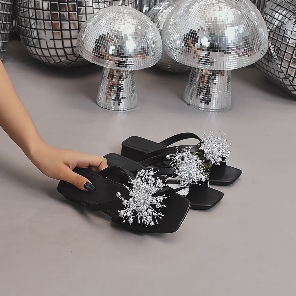 Elegant Women'S Stylish Floral Rhinestone Sandals, Women Shoes